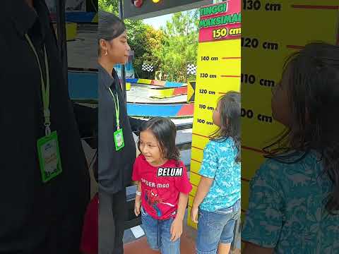 ara bagas mau naik gocar di kota batu dede belum cukup tinggi... kita nonton aja ya de