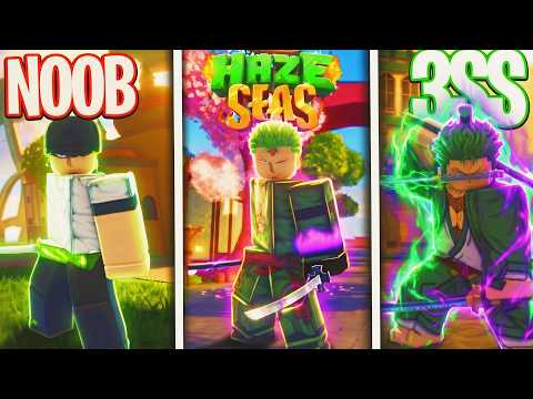 Going From NOOB TO 3SS V2 ZORO In Roblox Haze Seas