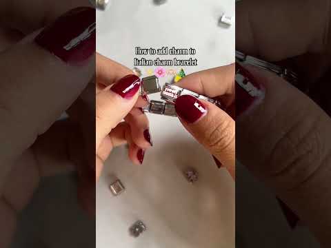How to add charm to Italian charm bracelet ✨💖 #italiancharmbracelet #jewelry