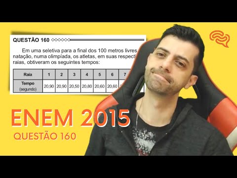 ENEM 2015 - Q160 - In a qualifying round for the final of the 100-meter freestyle swimming event