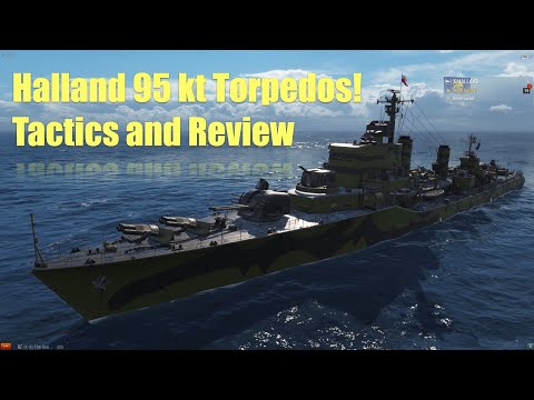 Halland 95 kt Torps! Tactics and Review | World of Warships
