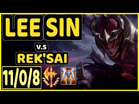 BROXAH (LEE SIN) vs REK'SAI - 11/0/8 KDA JUNGLE CHALLENGER GAMEPLAY - EUW