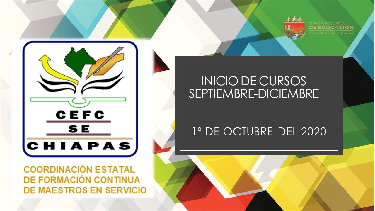 Nuevas fechas para los cursos programados septiembre diciembre 2020