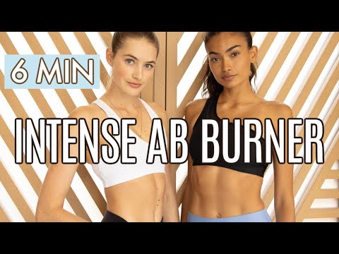 6 MIN AB BURNER Model Workout | Tighten your core and slim your waist with Kelly Gale