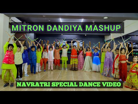 MITRON DANDIYA MASHUP | NAVRATRI SPECIAL DANCE CHOREOGRAPHY| GOLDEN STEPPERS| AMAR DEOGHARIA 