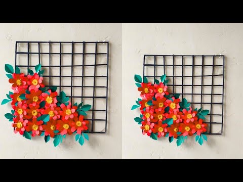 Beautiful Flower Wall Hanging 🌸 | Best DIY Room Decor Idea | Rucha's creation