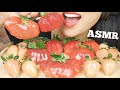 ASMR CANDIED FRUITS WHITE GIANT STRAWBERRY EXTREME CRUNCH EATING SOUNDS NO TALKING SAS ASMR