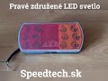 Združené LED svetlo 12/24V - 4 prvkové pravé ECER (164x79x35mm) - Video Youtube