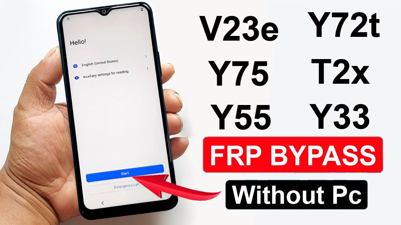 Vivo V23e/Y72t/Y75/T2x/Y55/Y33e/Y33/Y33s/ FRP Bypass Android 12 | All Vivo Google Account Remove