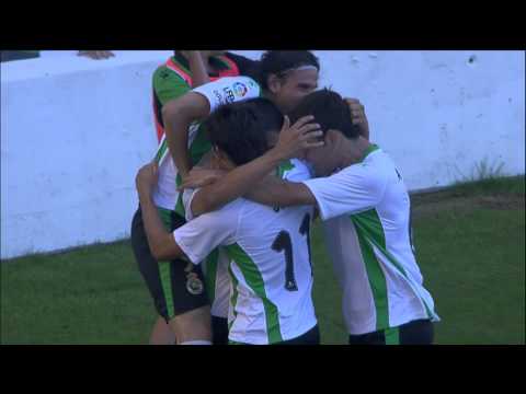 Gol de Kaluderovic (2-0) en el Racing de Santander - Recreativo de Huelva Jornada 5