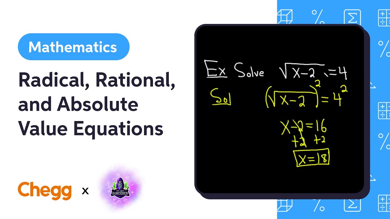 Radical, Rational, and Absolute Value Equations Ft. The Math Sorcerer