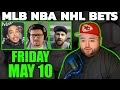 Live Bets With Kyle Kirms NBA MLB NHL Picks Thursday May 9
