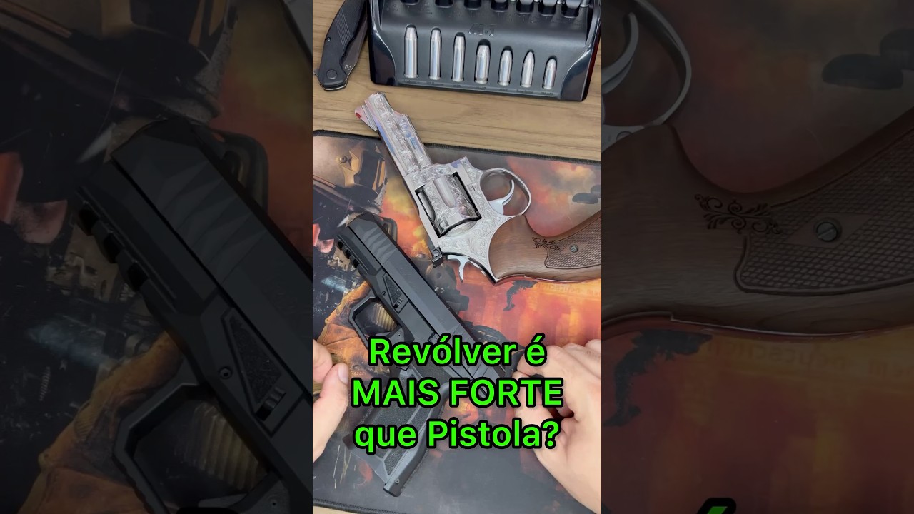 Qual é mais forte? Revólver ou Pistola no mesmo calibre? #shorts
