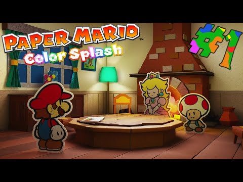 Paper Mario: Color Splash Gameplay Walkthrough Part 1 - Prism Island & Huey!
