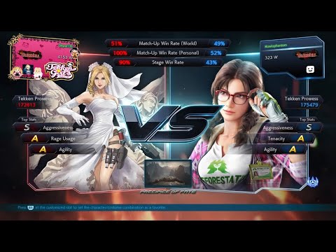 TEKKEN 7 - Nina (Onyxe Blade) Versus Julia (Hawksphantom)