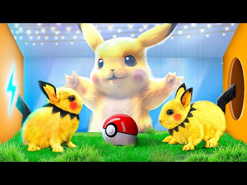 Pokémon in Real Life! We Build a Tiny House for Pikachu!