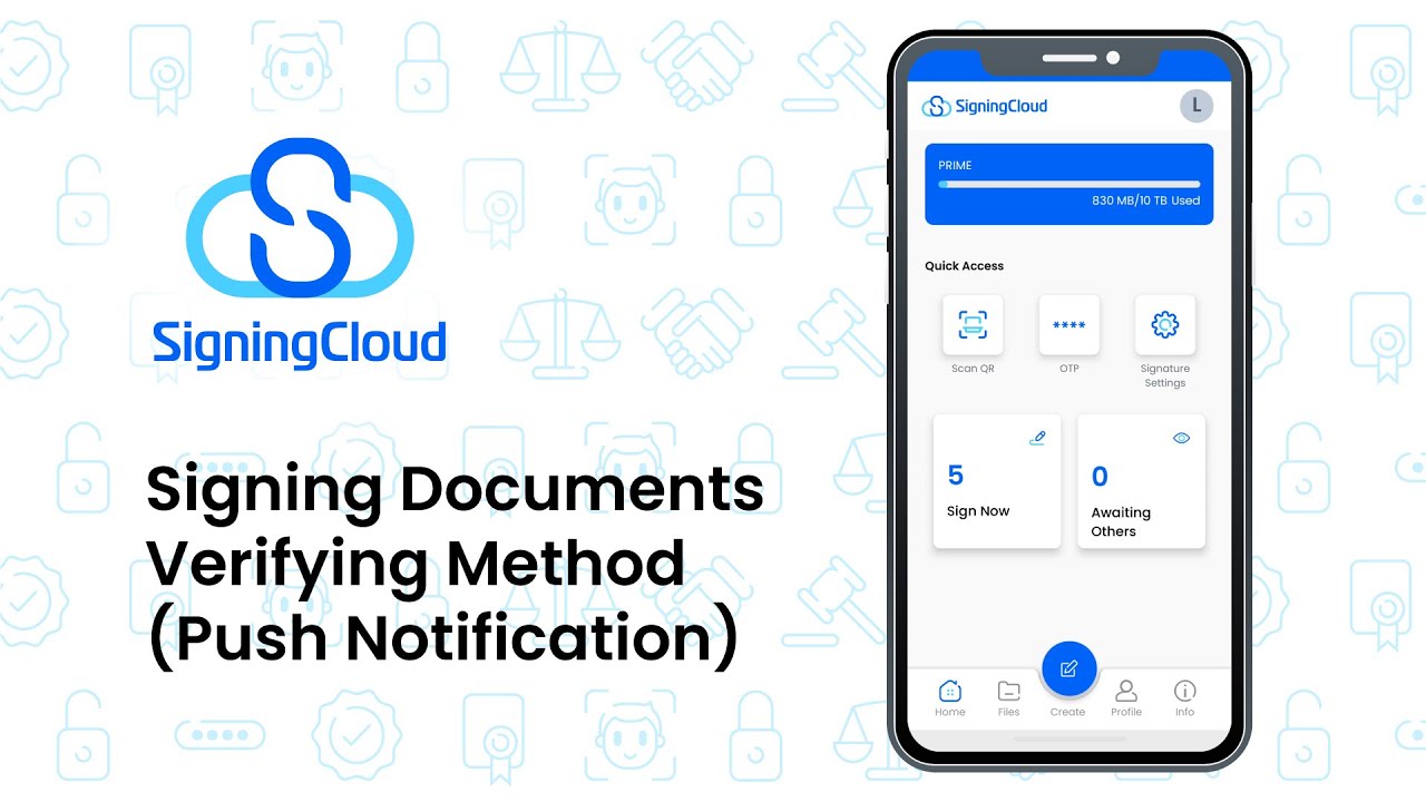 SigningCloud Tutorial : [Mobile] Signing Documents Verifying Method (Push Notification)