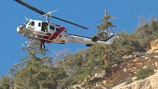preview picture of video 'Helicopter rescue from Big Falls Canyon 28 March 2015 Forest Falls'