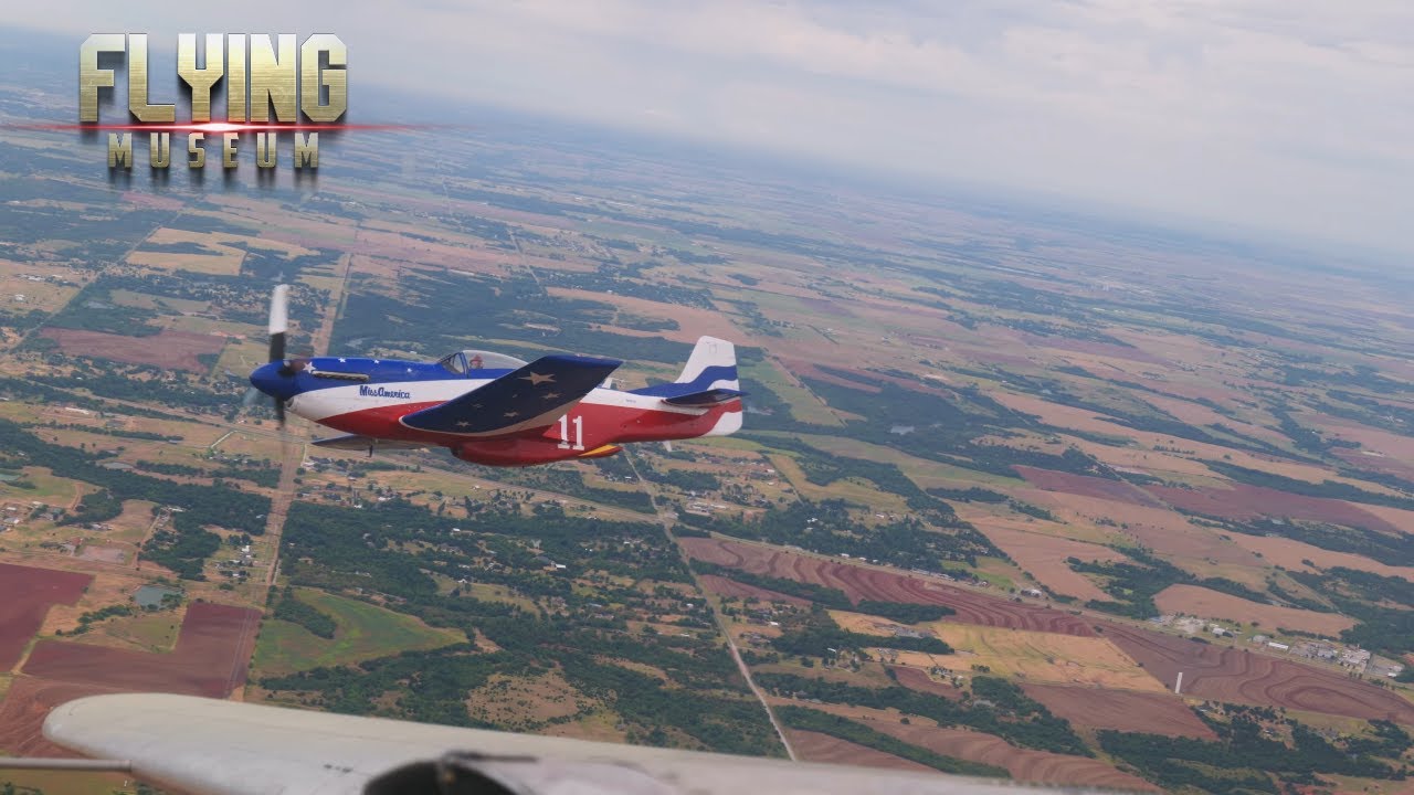 miss america p 51 mustang  flying in formation "Rise to the top video clip"
