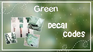 Roblox|Green aesthetic decal codes