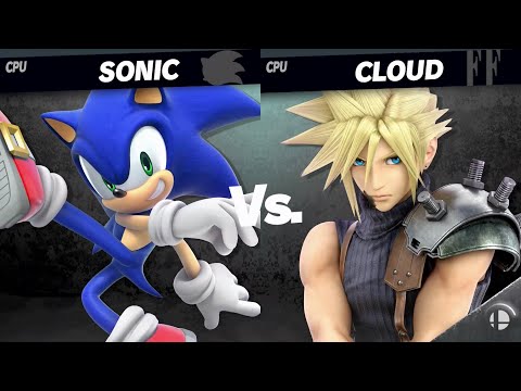 Super Smash Bros. Ultimate - Cloud vs Sonic