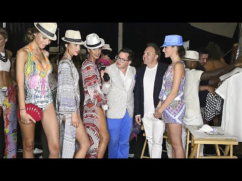4k Hale Bob Designer Daniel with Models Josie, Leanna, Chelsea, and Jen during Miami Swim Week