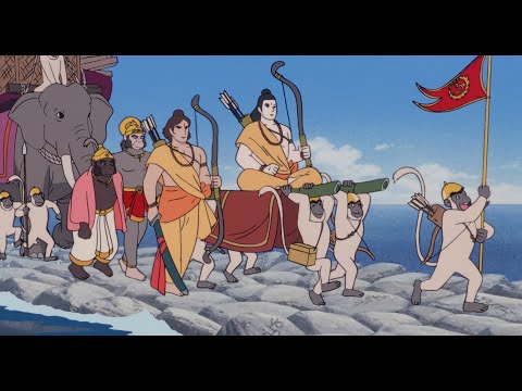 Thumbnail of the video: RamaSetu - Song of the monkeys when constructing the bridge