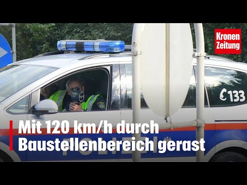 Führerscheinabnahme: Mit 120 km/h durch Baustellenbereich gerast | krone.tv NEWS