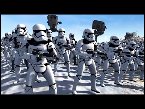 THE FIRST ORDER ARMY! - Men of War: Star Wars Mod Battle Simulator