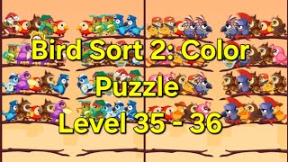 Bird Sort 2: Color Puzzle - Level 35 - 36