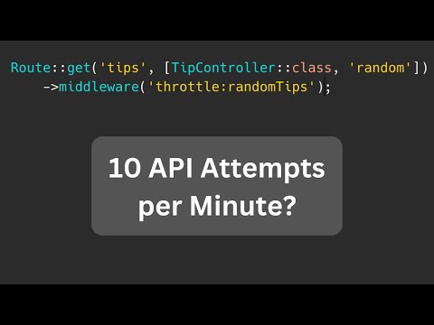 Laravel Daily video: Laravel API Rate Limiting, Default and Custom Throttle