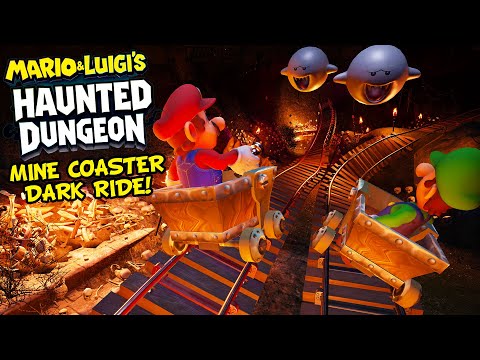 MARIO & LUIGI! Dungeon Dark Ride and Roller Coaster (POV)