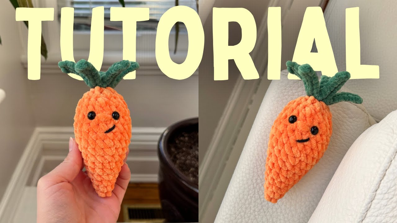 Crochet Carrot Tutorial | NO SEWING | FREE PATTERN | Beginner-Friendly 🥕