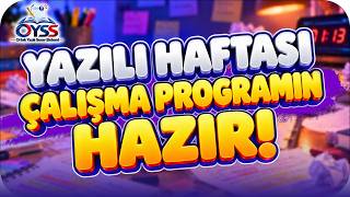 Yazılı Haftası Çalışma Programın Hazır! 📝