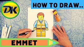 How to Draw Emmet Brickowski from Lego Movie 2