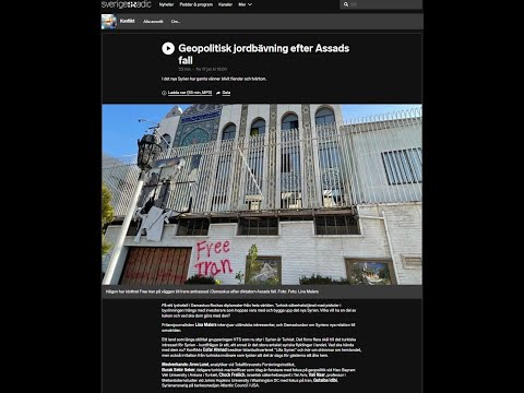 Sveriges Radio - SR - Burak Sakir Seker - Geopolitical earthquake after Assad's fall - Geopolitisk