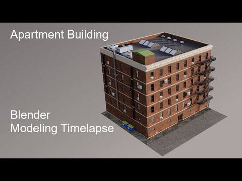 Apartment Building | Blender Modeling Timelapse
