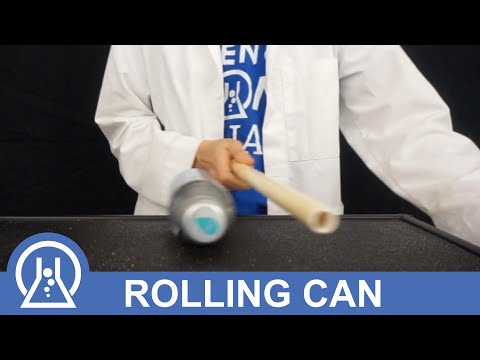 Roll a can with static electricity