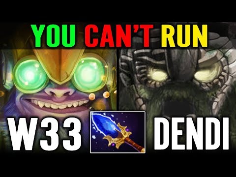 w33 vs Dendi Epic Battle Tinker vs Tiny Dota 2 Aghanim's Gameplay