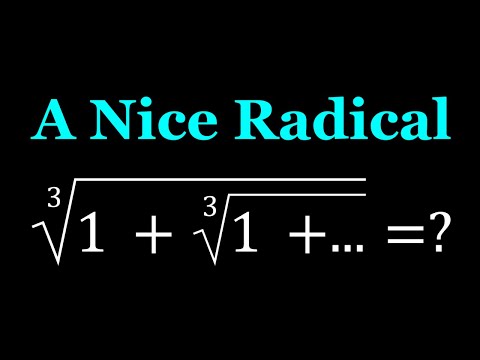 An Infinite Radical | The Plastic Ratio
