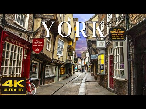 York England Walking Tour 4K, April 2023