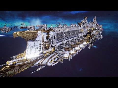 Imperial Navy vs Orks - Skalgrim Mod - Massive Battle - Battlefleet Gothic Armada 2