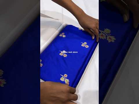 a very beautiful saree pure katan silk banarasi handloom kadhwa sarees royal blue colour buy #shorts