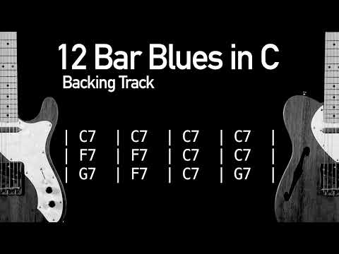 12 bar blues backing track in C - Blues Shuffle in C