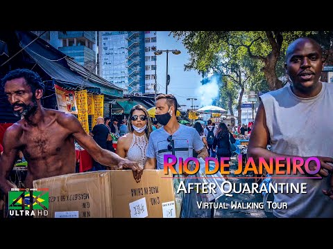 【4K】Virtual Walking Tour | LOCKDOWN Rio de Janeiro | Covid-19 Corona Virus | June 18, 2020