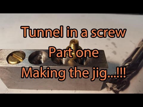 Tunnel in a 10-32 screw (Banjo screw), making the jig...   Part 1