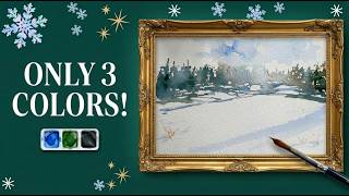 The 3-Color Watercolor Trick for Perfect Winter Trees