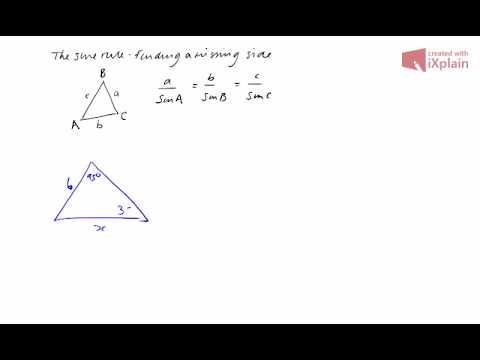 Sine Rule  Missing Side Higher GCSE
