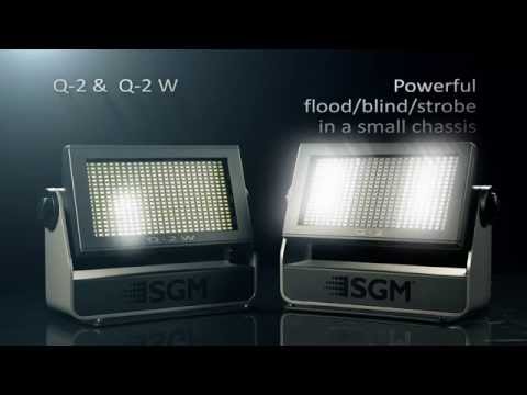 SGM presents the Q-2 & Q-2 W flood, blind, strobe lights