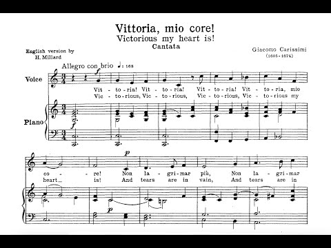 Vittoria, mio core! (G. Carissimi) - C Major Piano Accompaniment